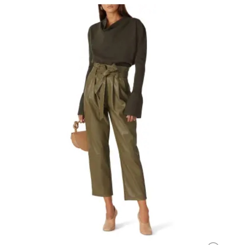 Love, Whit by Whitney Port Olive Faux Leather Pants